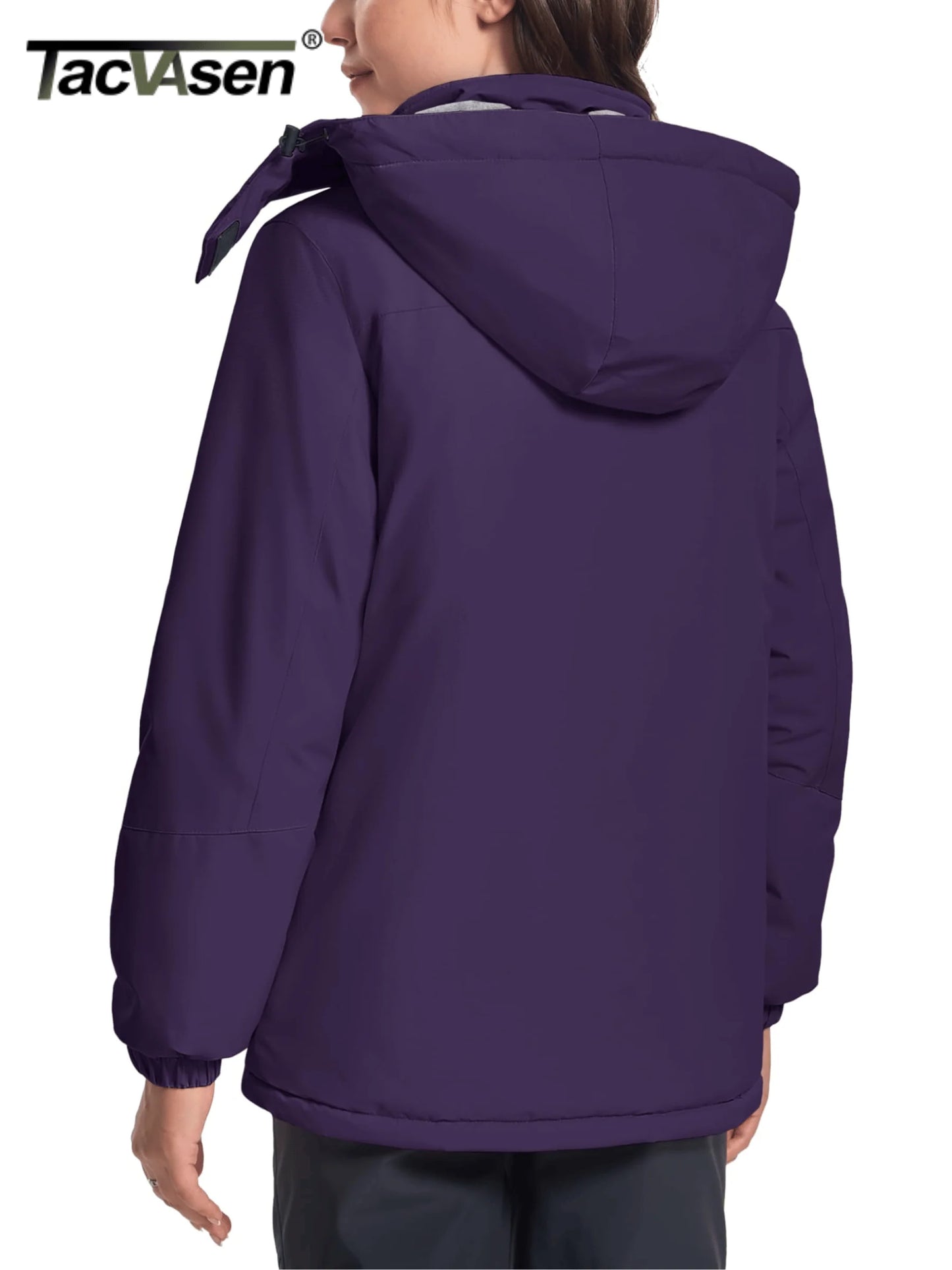 Winter Fleece Lined Hooded Parka Jacket Womens