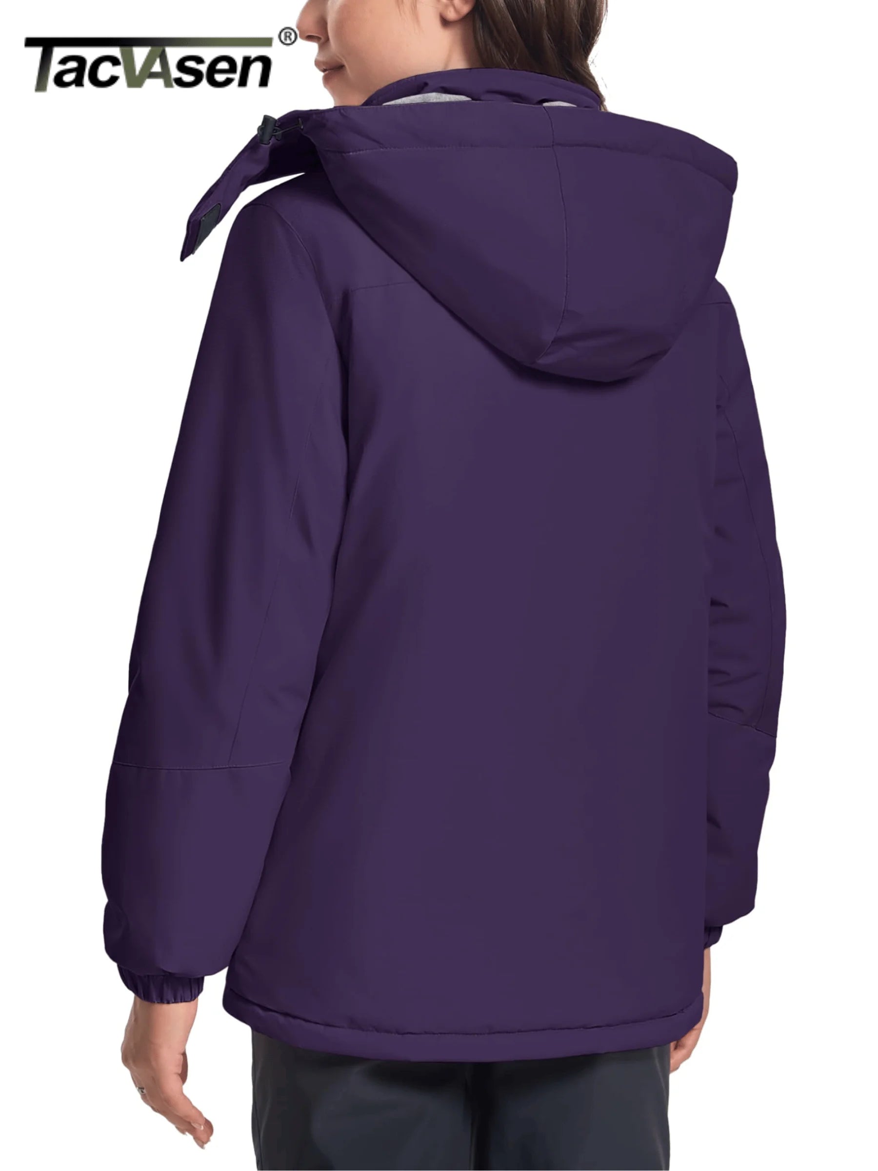 Winter Fleece Lined Hooded Parka Jacket Womens