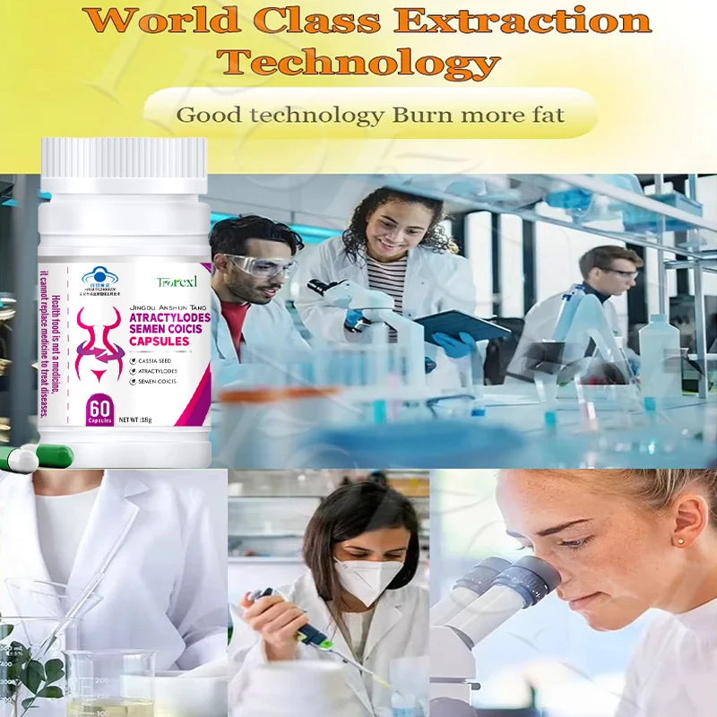 Revitalize Your Wellness with Herbal Cassia & Coix Seeds Capsules - Natural Appetite Regulator and Metabolism Booster for a Flatter Belly