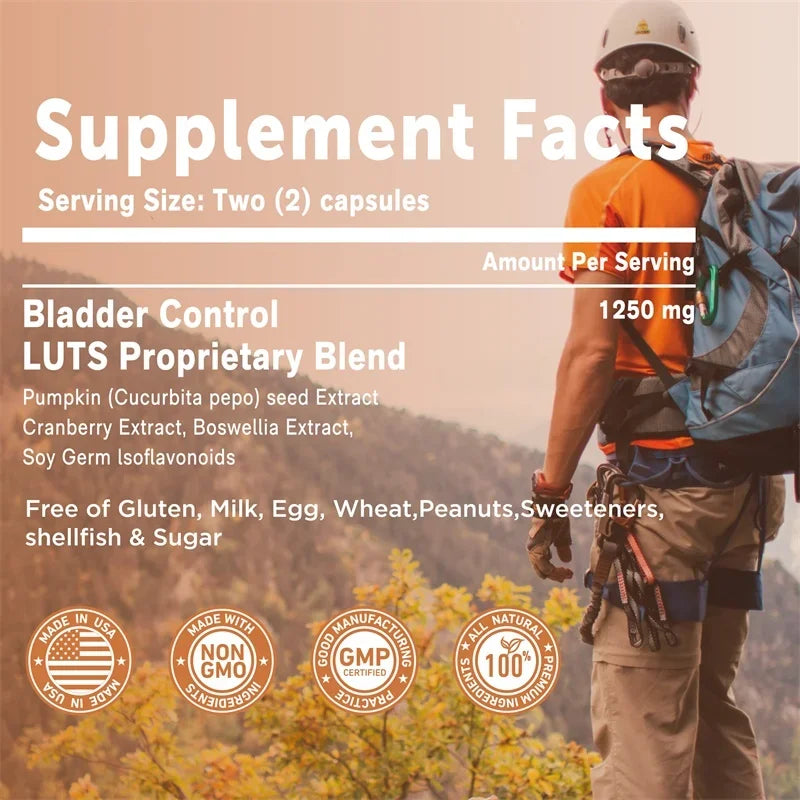 Bladder Control Supplement - Reduce Urinary Frequency and Urgency, Improve Urination Supplement