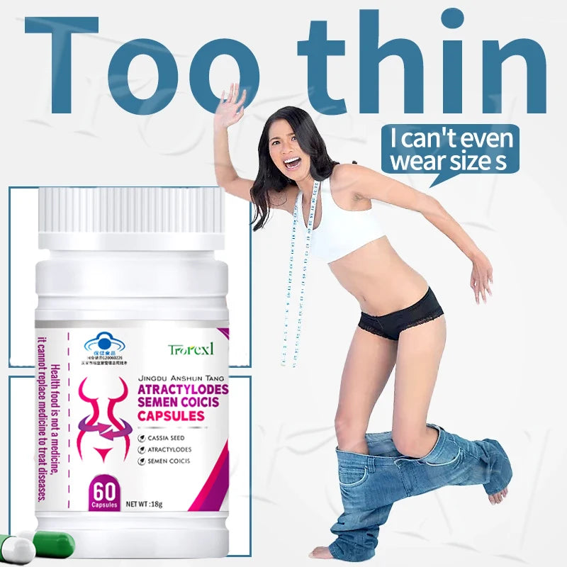 Revitalize Your Wellness with Herbal Cassia & Coix Seeds Capsules - Natural Appetite Regulator and Metabolism Booster for a Flatter Belly