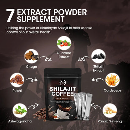 Shilajit Cofee High-Potency Pure Himalayan Shilajit Resin for Energy Enhancement and Immune Support