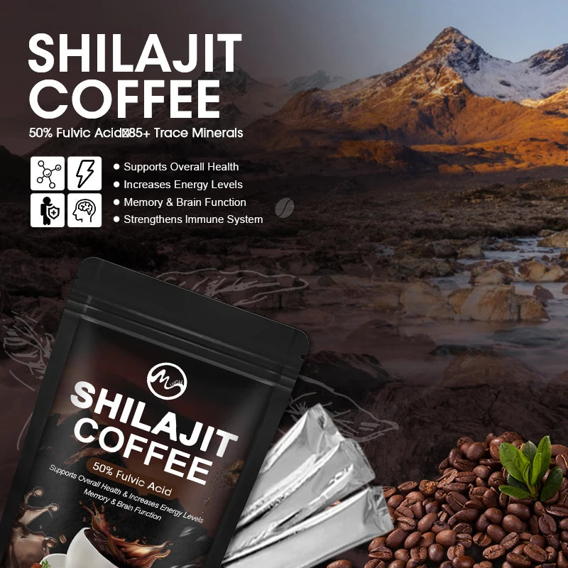 Shilajit Cofee High-Potency Pure Himalayan Shilajit Resin for Energy Enhancement and Immune Support
