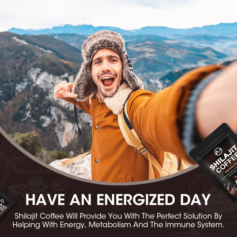 Shilajit Cofee High-Potency Pure Himalayan Shilajit Resin for Energy Enhancement and Immune Support
